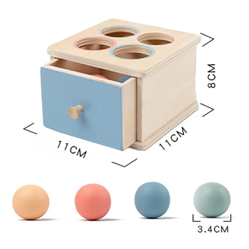 NÆL® Montessori Lernbox aus Holz – Spielerisch Farben, Formen und Motorik entdecken
