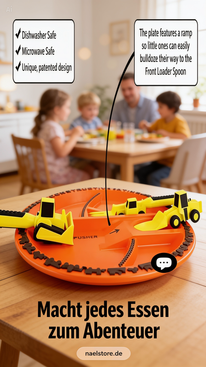 NÆL® Dino Kindergeschirr Set – BPA-freies Esslernset mit Besteck