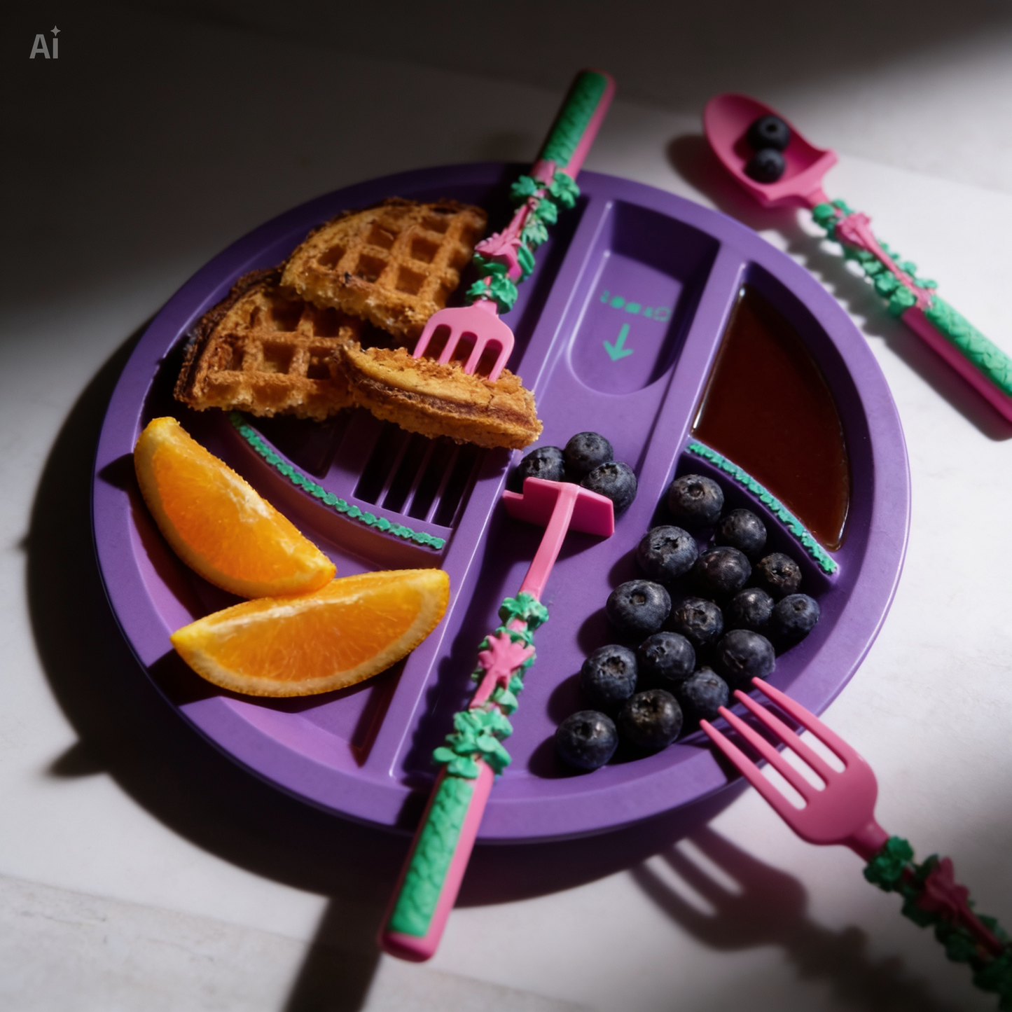 NÆL® Dino Kindergeschirr Set – BPA-freies Esslernset mit Besteck