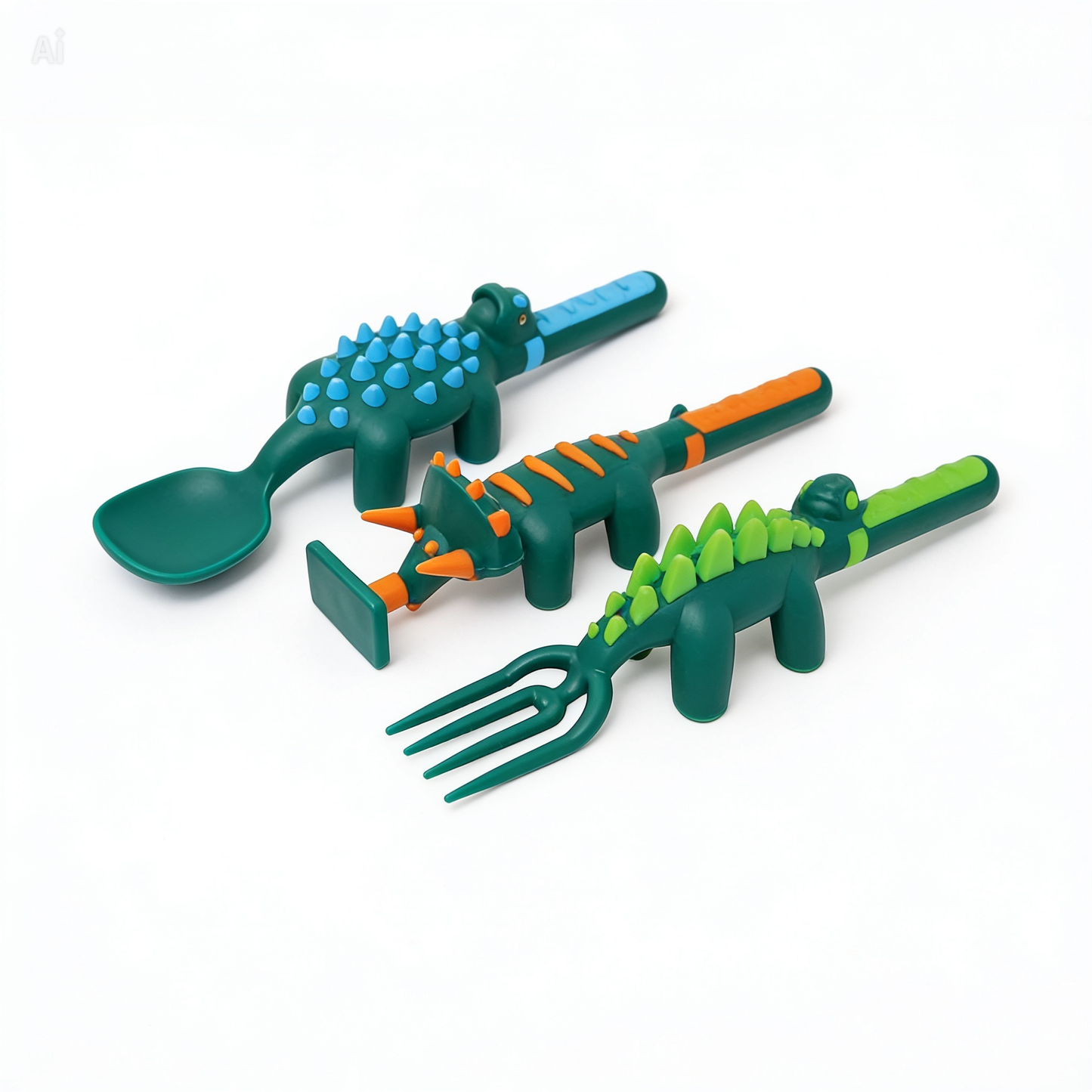 NÆL® Dino Kindergeschirr Set – BPA-freies Esslernset mit Besteck