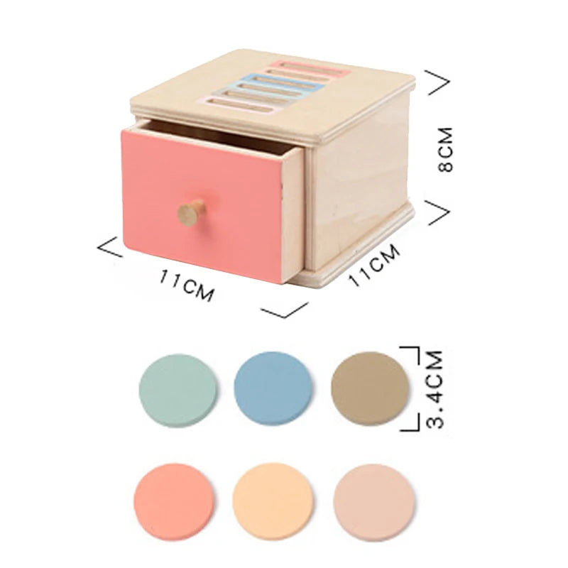 NÆL® Montessori Lernbox aus Holz – Spielerisch Farben, Formen und Motorik entdecken