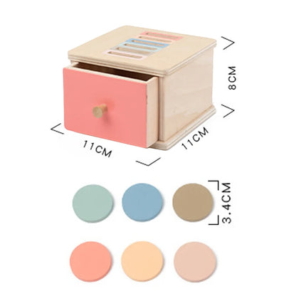 NÆL® Montessori Lernbox aus Holz – Spielerisch Farben, Formen und Motorik entdecken