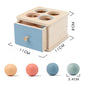 NÆL® Montessori Lernbox aus Holz – Spielerisch Farben, Formen und Motorik entdecken