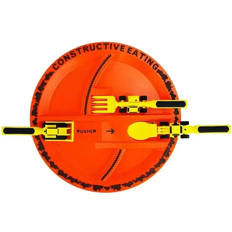NÆL® Dino Kindergeschirr Set – BPA-freies Esslernset mit Besteck