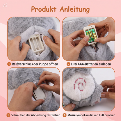 NÆL® Koala Einschlafhilfe – Kuscheltier mit Atemsimulation, Nachtlicht & Musik
