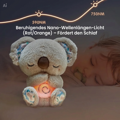 NÆL® Koala Einschlafhilfe – Kuscheltier mit Atemsimulation, Nachtlicht & Musik