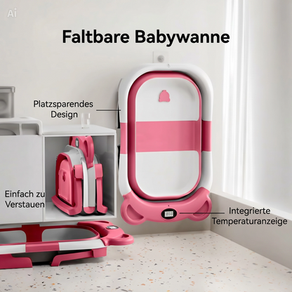 NÆL® Baby Spa Badewanne™ – Faltbare Babybadewanne mit Thermometer