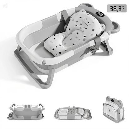 NÆL® Baby Spa Badewanne™ – Faltbare Babybadewanne mit Thermometer